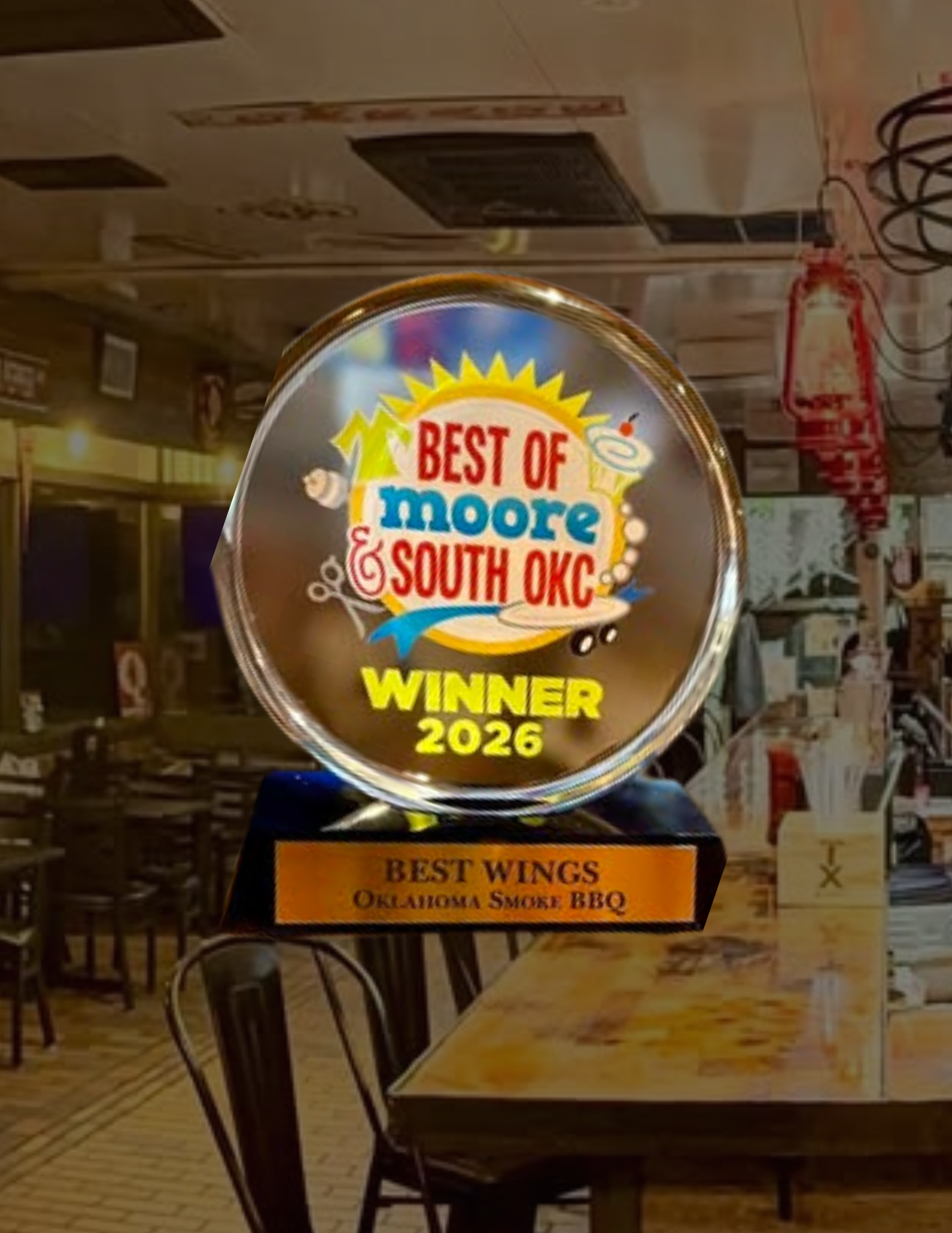 OK Smoke BBQ – Logo (10) - Oklahoma Smoke BBQ Oklahoma Smoke Famous Wings Award.