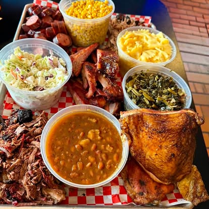smoke-loaded-plate - Oklahoma Smoke BBQ Oklahoma Smoke BBQ displaying food on a tray.
