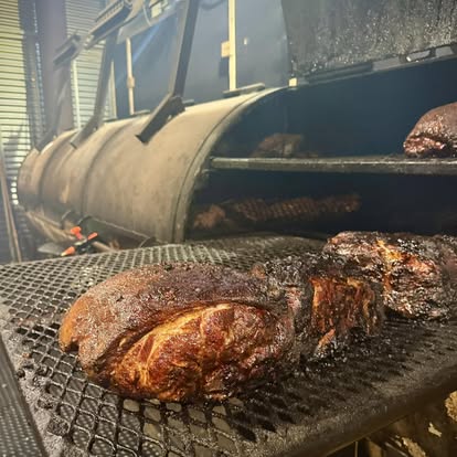 smoke-smoke-meat - Oklahoma Smoke BBQ Smoking BBQ in a smoker.
